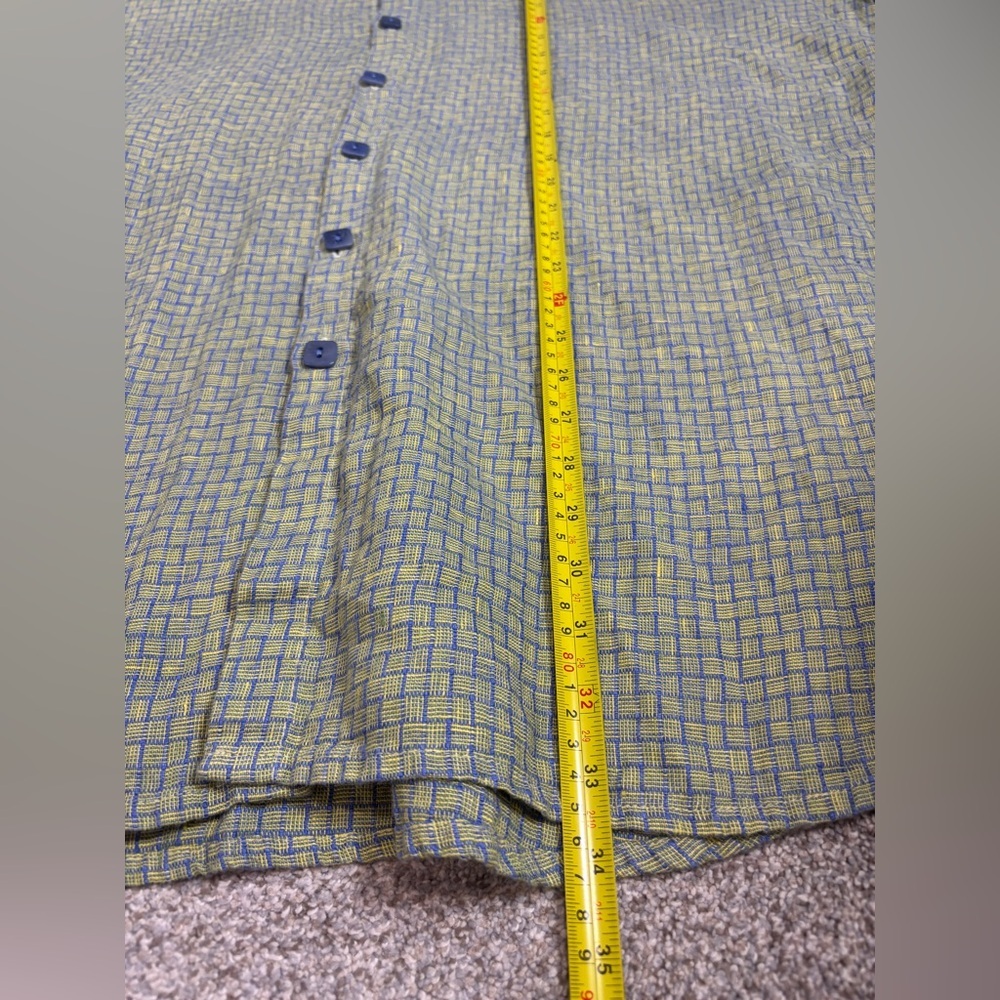 Flax Green Plaid Casual Button Down Shirt - Picture 7 of 7